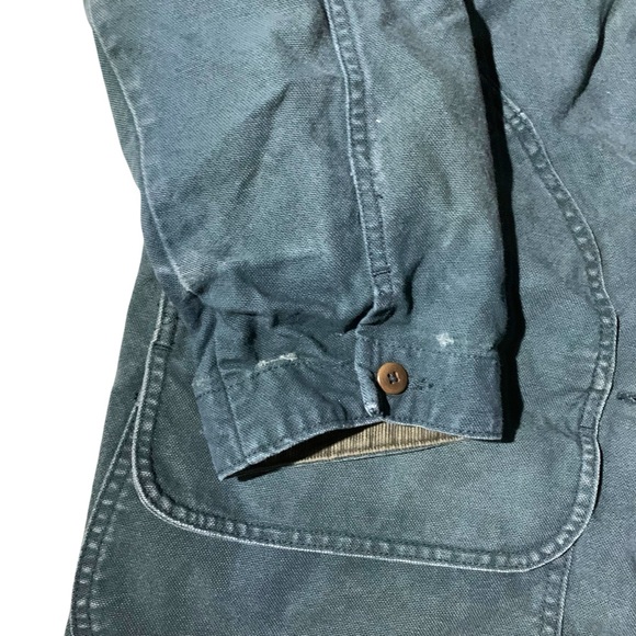 Vintage L.L. Bean 90s Green Cotton Duck Canvas Hunting Chore Coat Men’s Sz Large - Picture 3 of 6